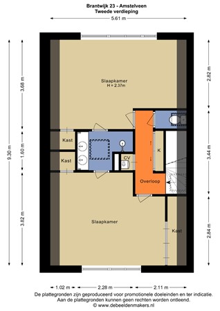 Floorplan - Brantwijk 23, 1181 MS Amstelveen